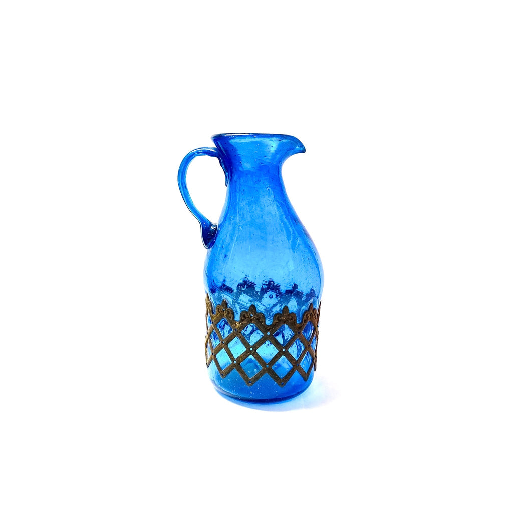 Blue Egyptian Glass Pitcher - MINU Jewels