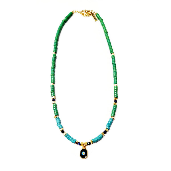 Blue Green Eye Necklace - MINU Jewels