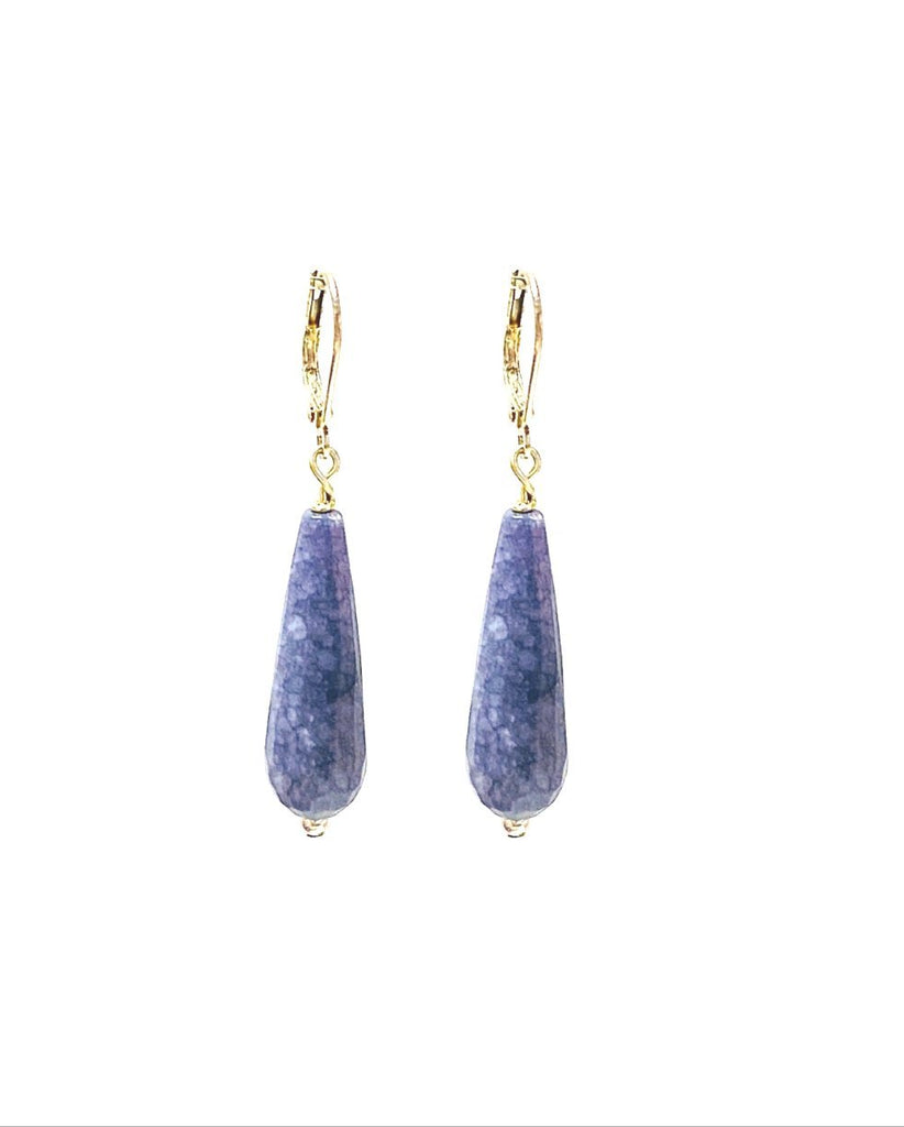 Blue Jade Drop - Gold or Silver - MINU Jewels
