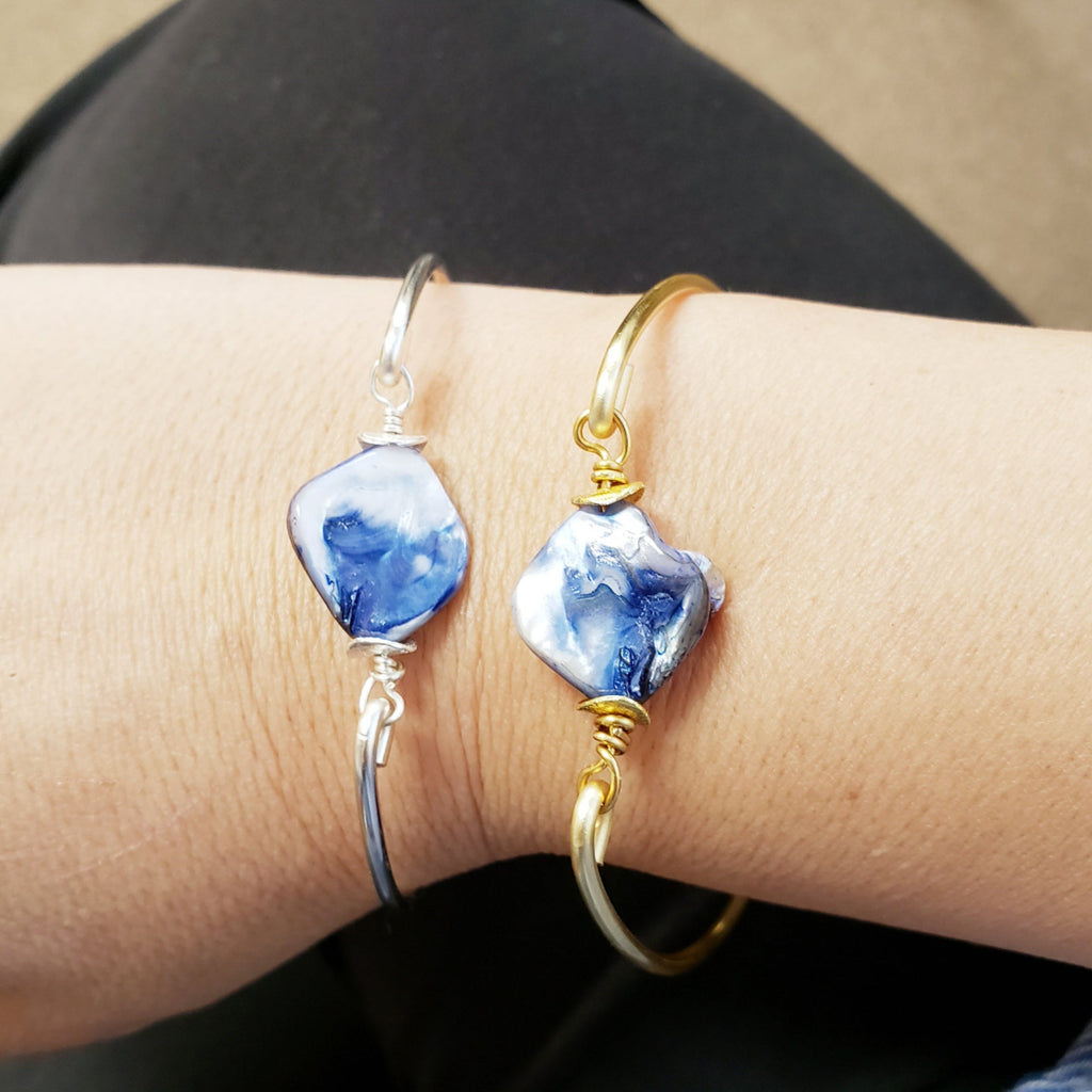 Blue Pearl Bangle - MINU Jewels