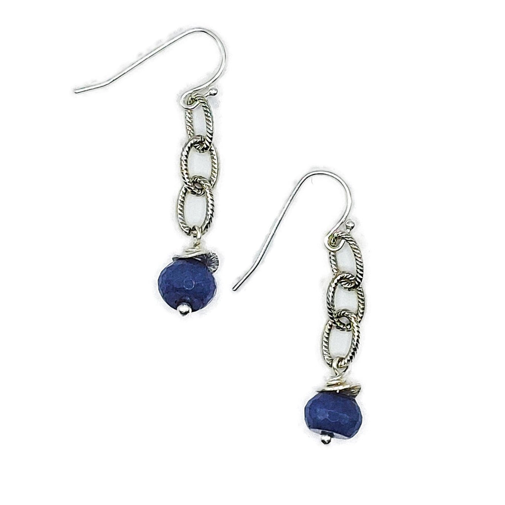 Blue Quartz Cable Earrings - MINU Jewels