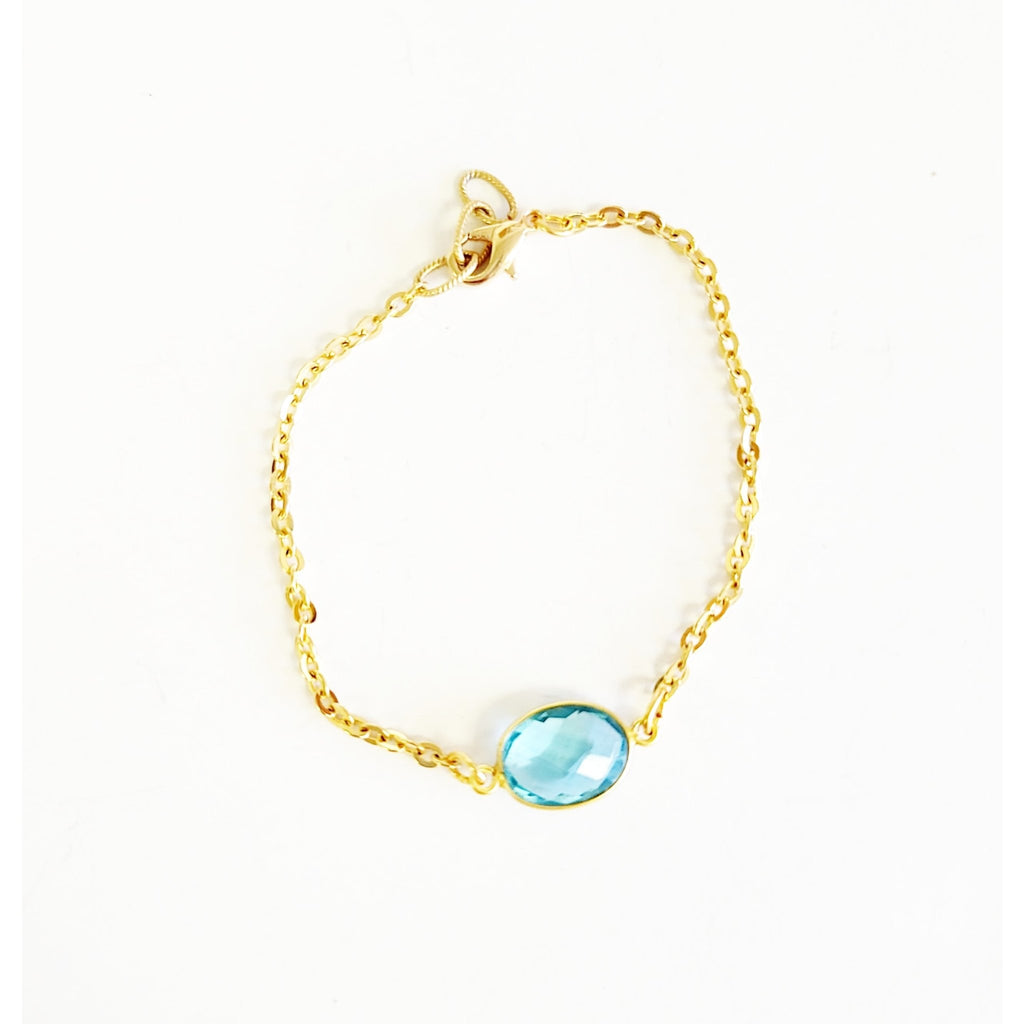 Blue Quartz Chain Bracelet - MINU Jewels