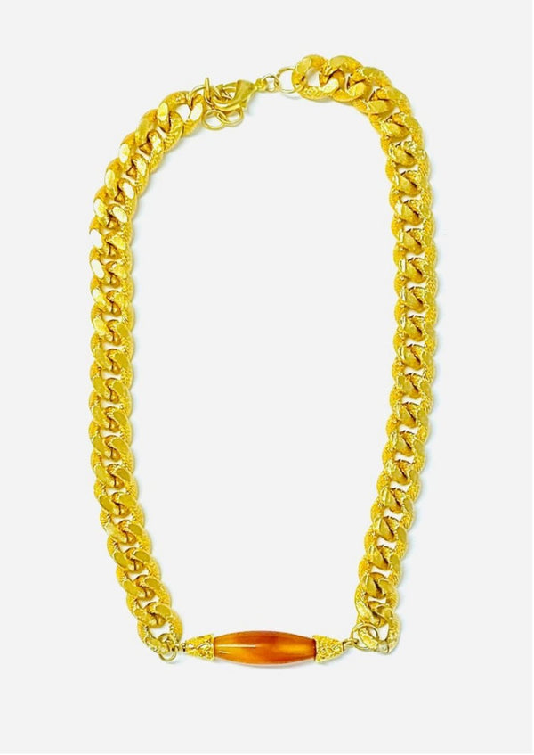 Carnelian Gold Chain Necklace - MINU Jewels