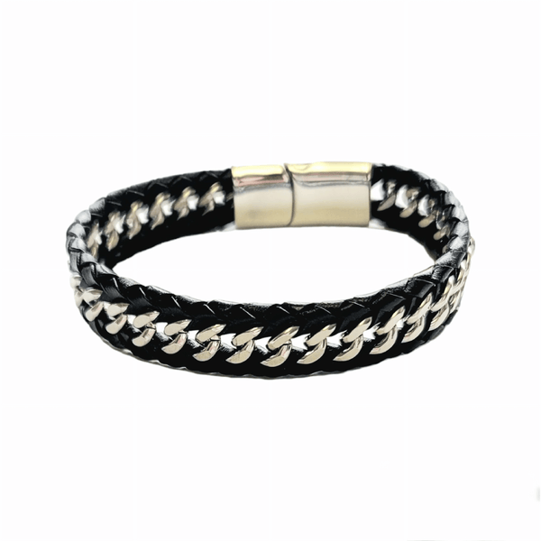 Chain Leather Bracelet For Men - MINU Jewels