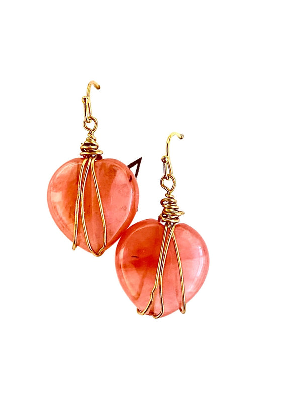 Cherry Heart Earrings - MINU Jewels