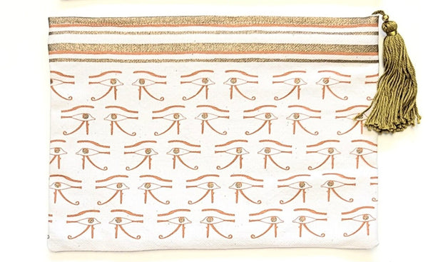 Eye of Horus Pouch Bag Rust Orange