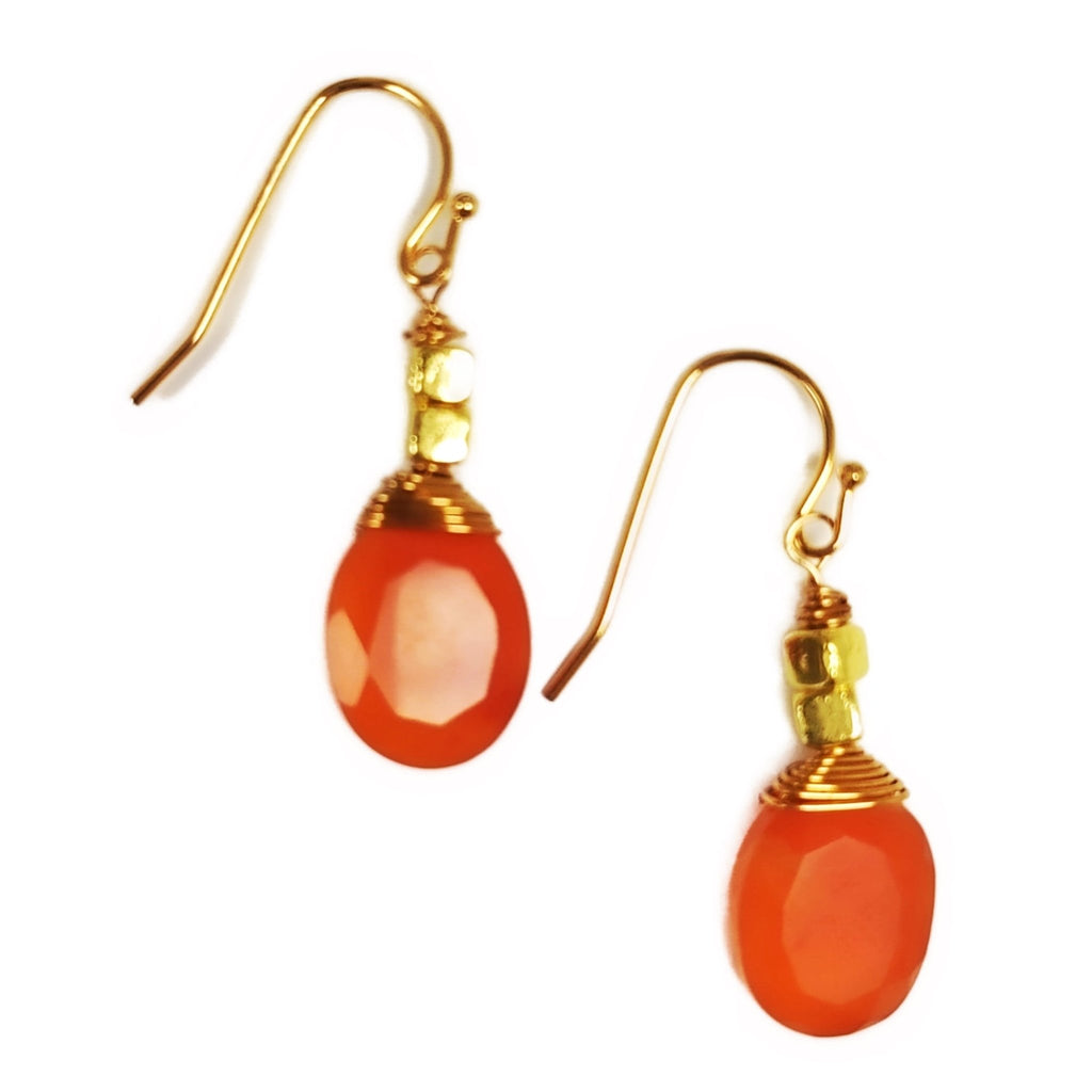 Faceted Carnelian Earrings - MINU Jewels