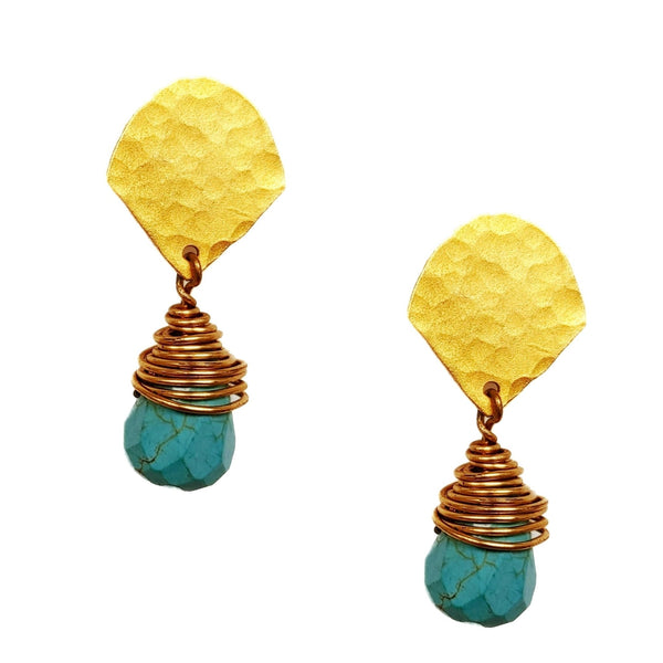 Fan Gemstone Drop Earrings - MINU Jewels