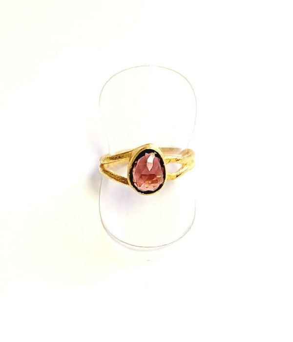 Garnet Slip Gold Ring - MINU Jewels