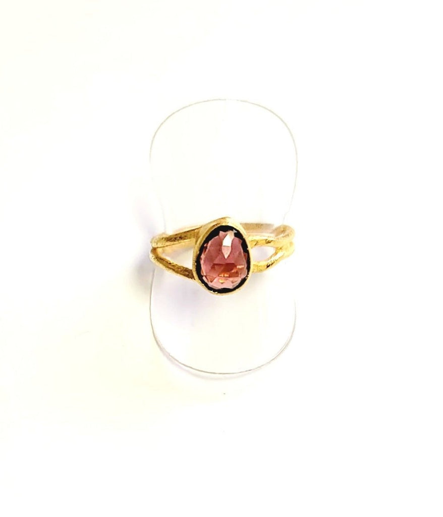 Garnet Slip Gold Ring - MINU Jewels