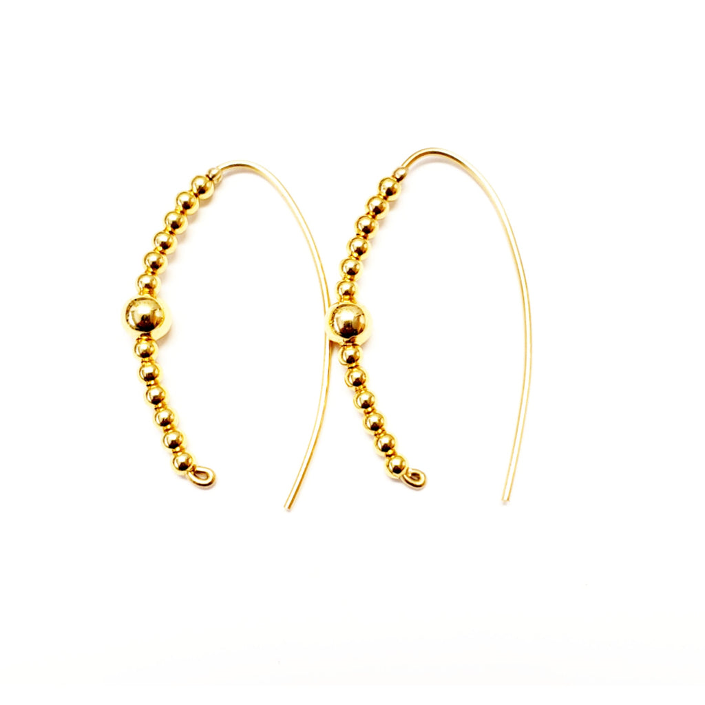 Gold Slider Hoops - MINU Jewels
