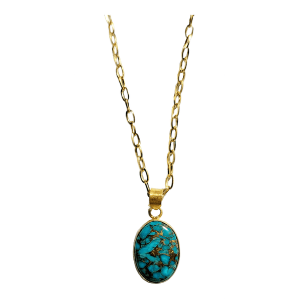 Gold Turquoise Necklace - MINU Jewels