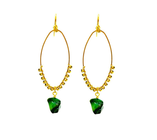 Green Chande Earrings - MINU Jewels