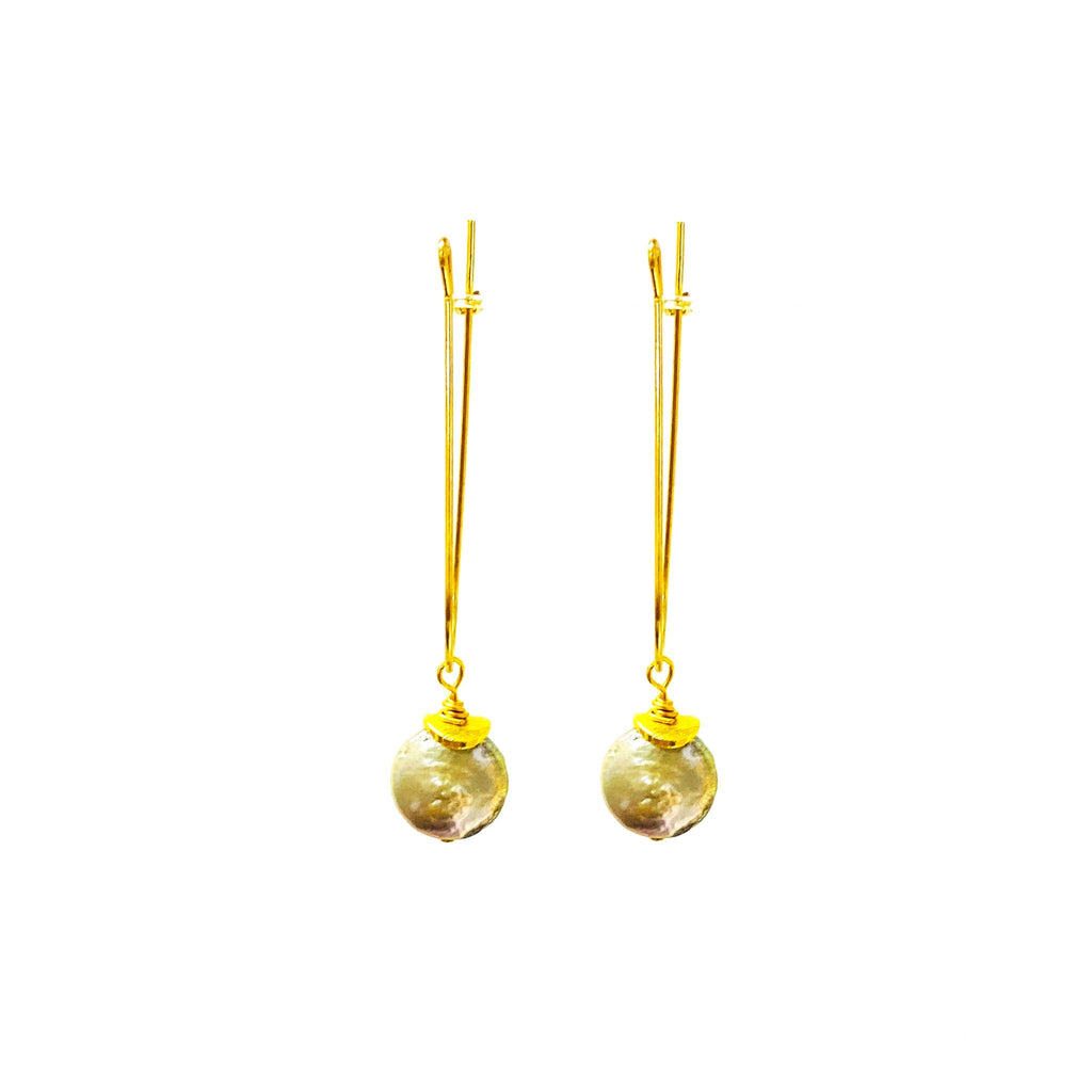 Green Pearl Earrings - MINU Jewels