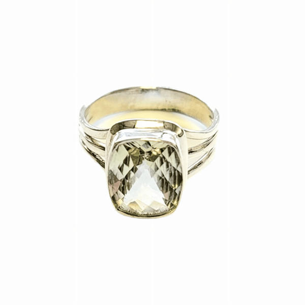 Green Quartz Silver Ring - MINU Jewels