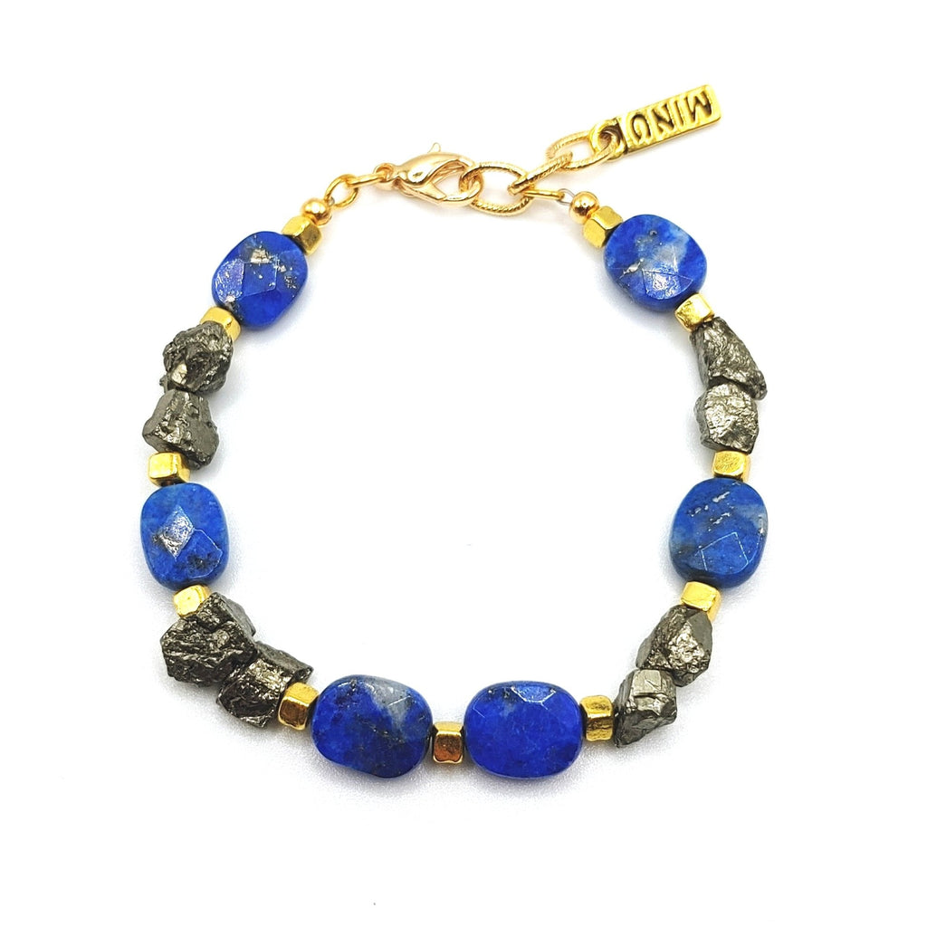 Lapis and Pyrite Bracelet - MINU Jewels
