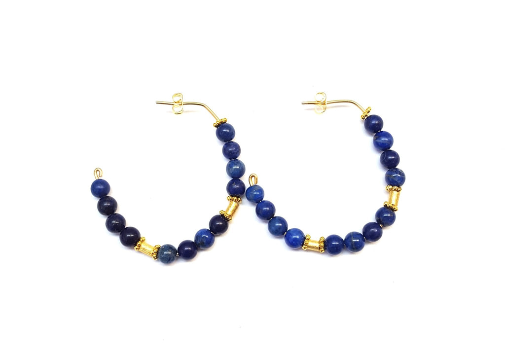 Lapis Lazuli Hoops - MINU Jewels