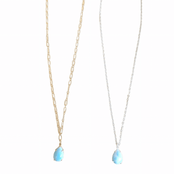 Larimar Necklace - Silver/Gold - MINU Jewels