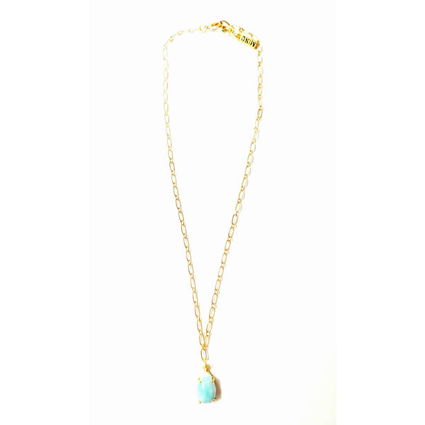 Larimar Necklace - Silver/Gold - MINU Jewels