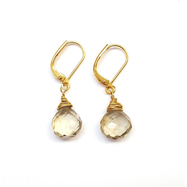 Lemon Topaz Drop Earrings - MINU Jewels