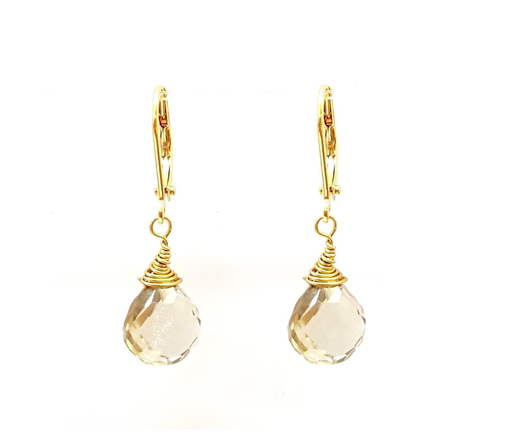 Lemon Topaz Drop Earrings - MINU Jewels