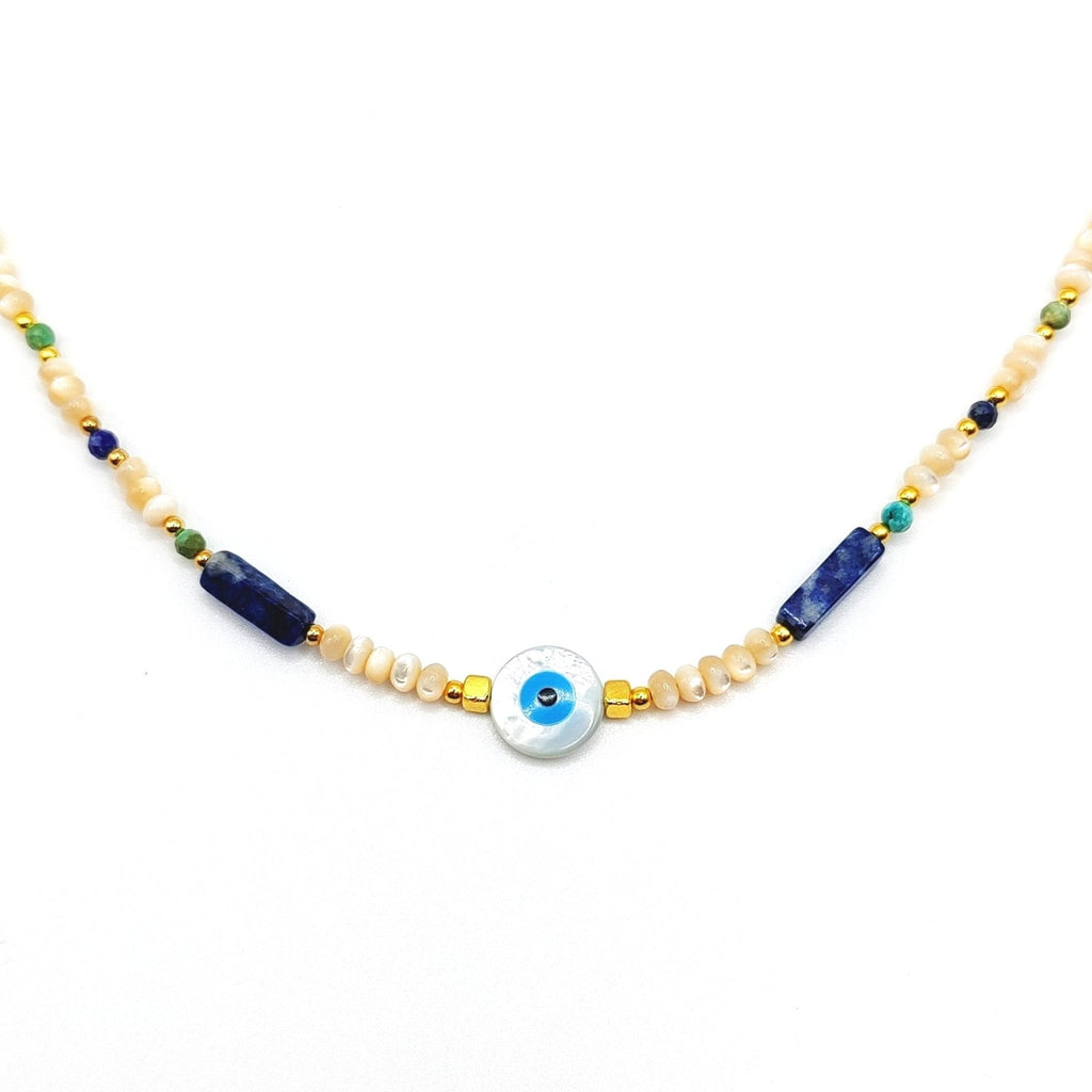 Mother of Pearl Eye Necklace - MINU Jewels