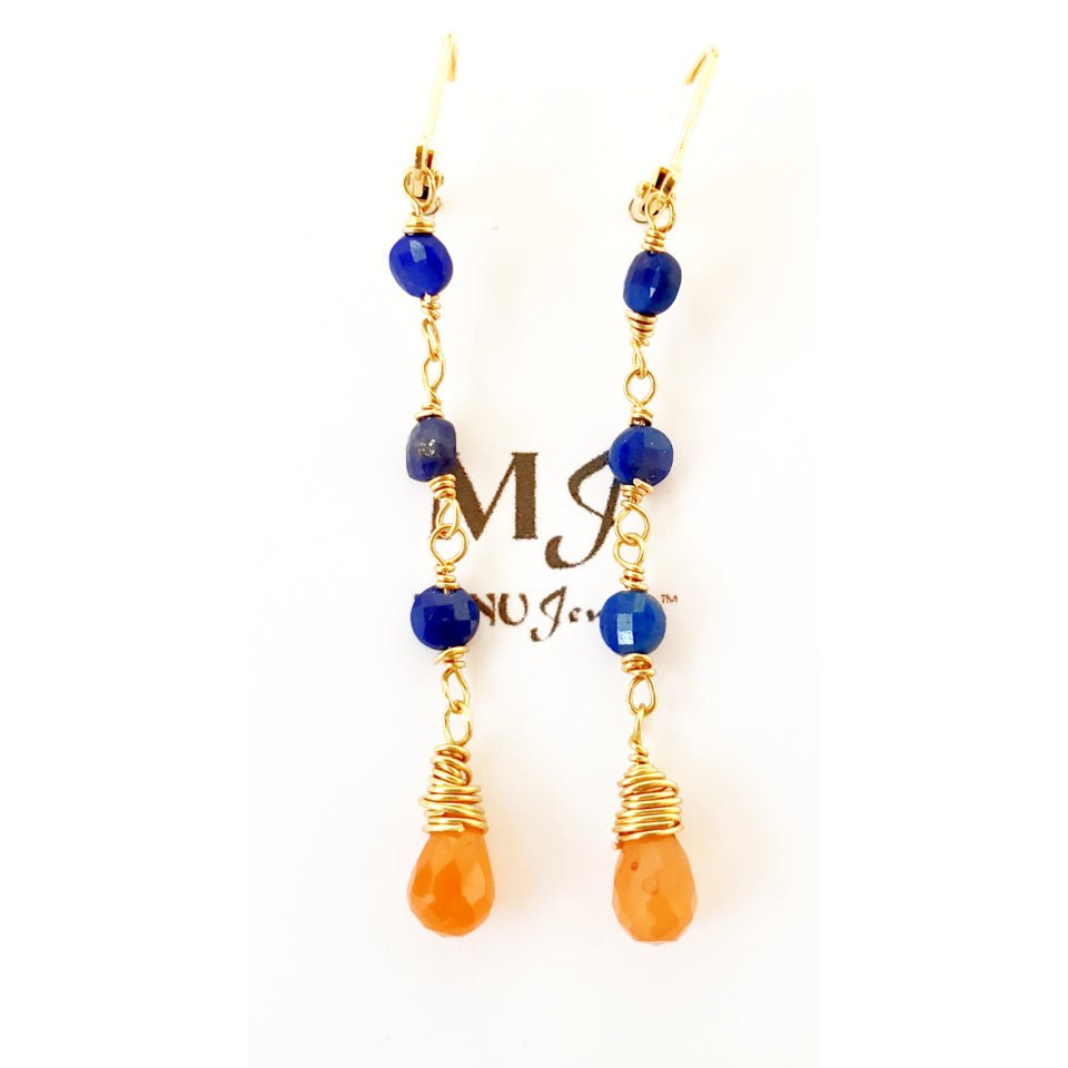 Orange Lapis Earrings - MINU Jewels