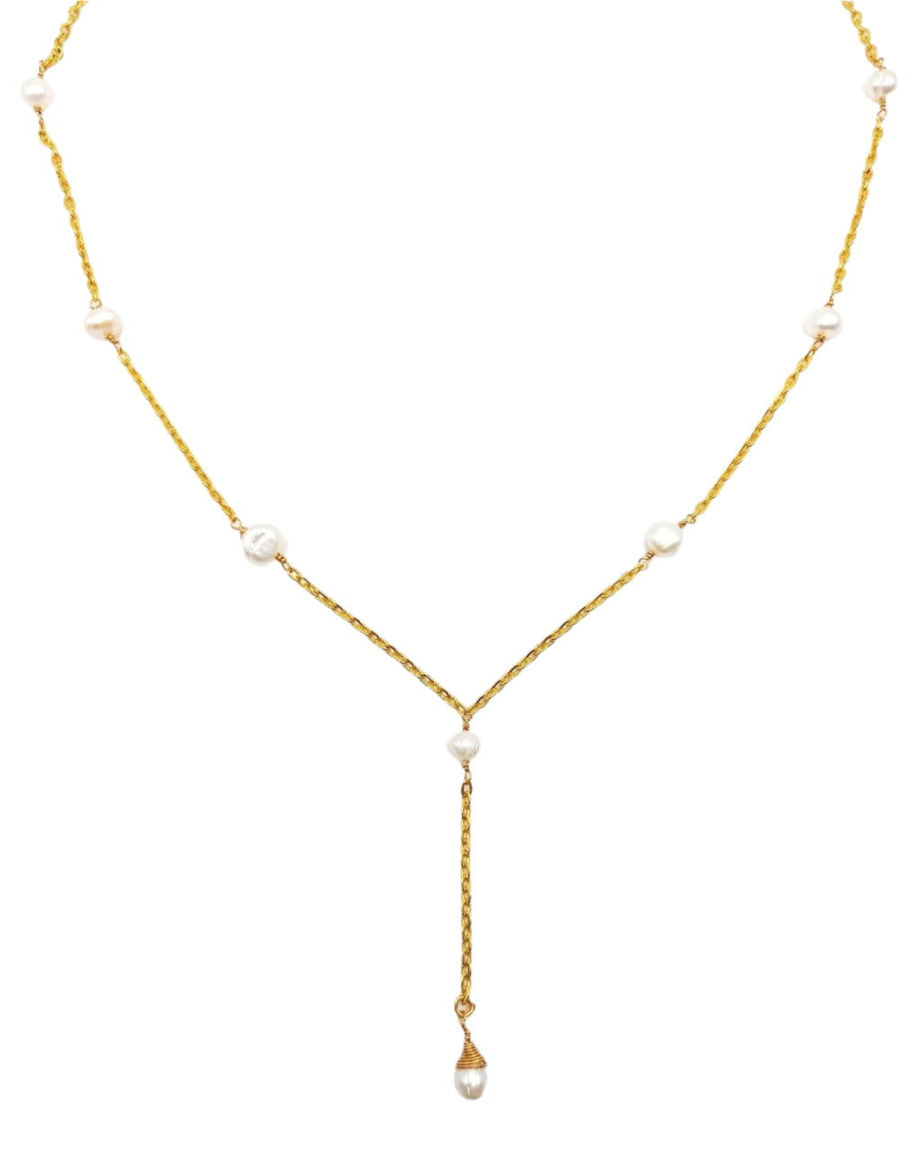 Pearl Accent Y Necklace - MINU Jewels