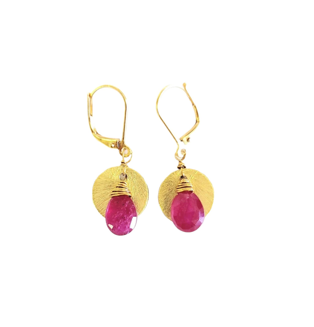 Pink or Blue Sapphire Drops - MINU Jewels