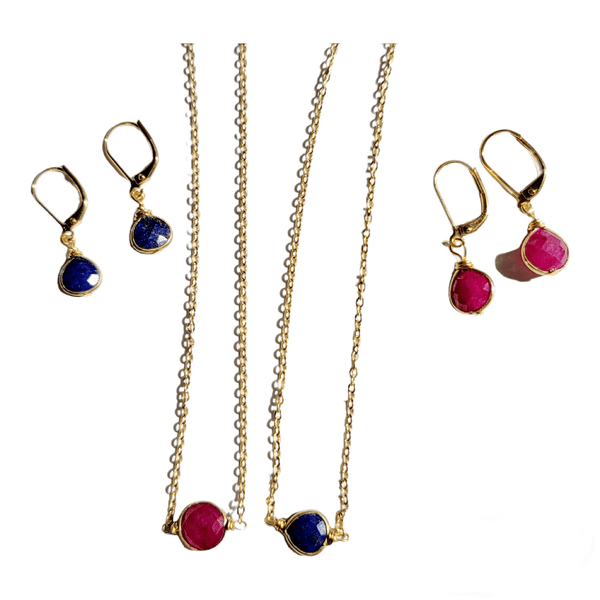 Ruby & Lapis Jewelry - Gift Set - MINU Jewels