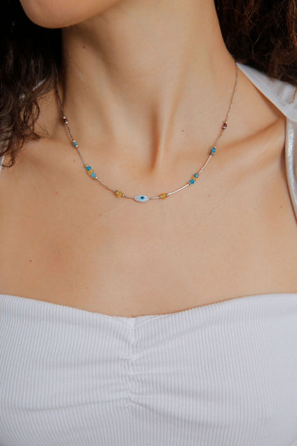 Silver Eye Necklace - MINU Jewels