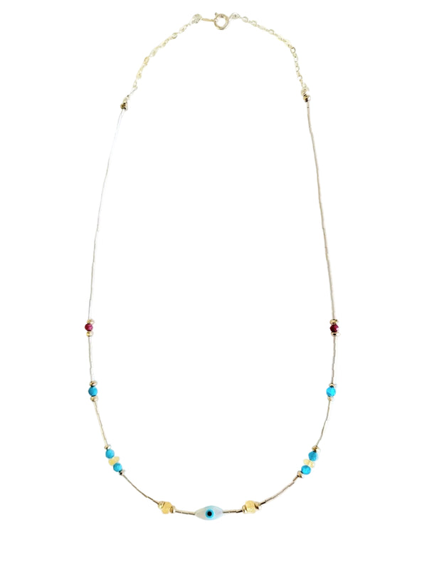 Silver Eye Necklace