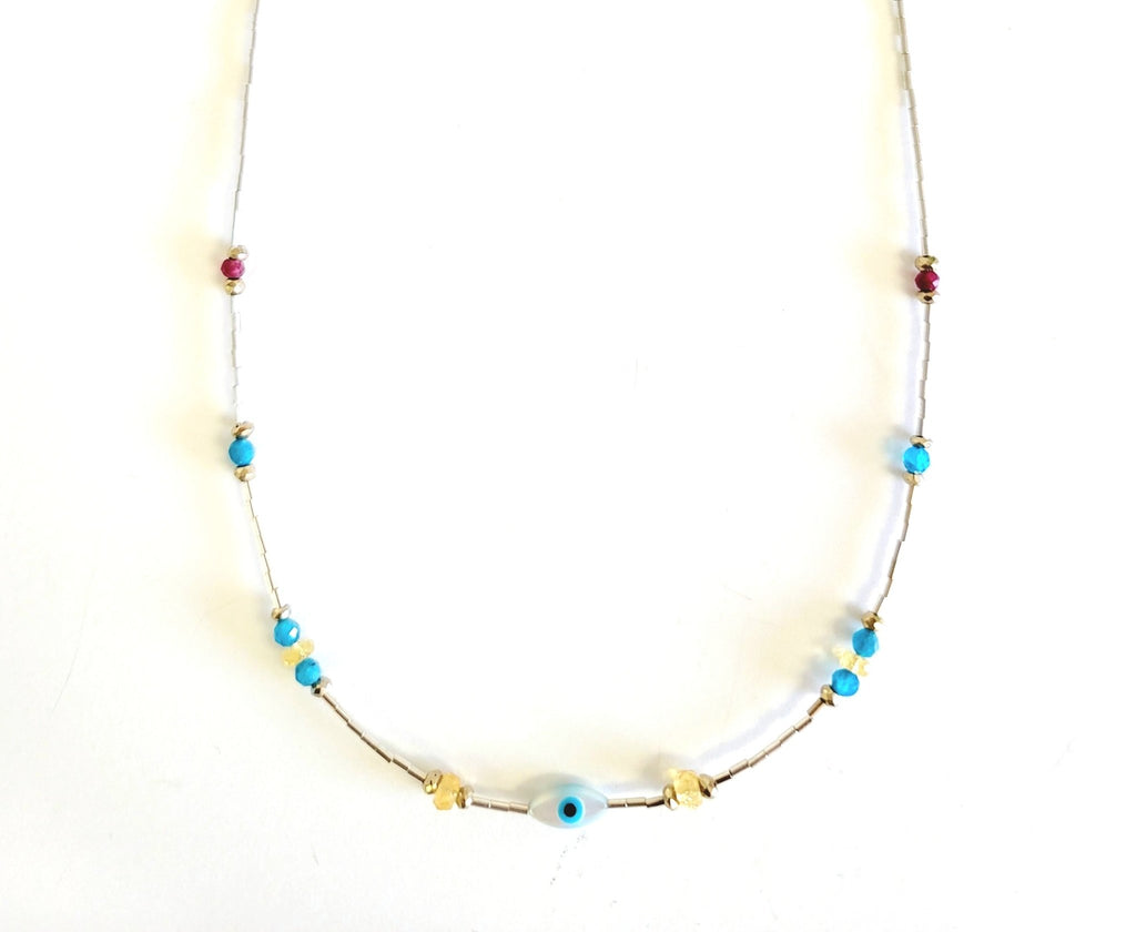 Silver Eye Necklace - MINU Jewels