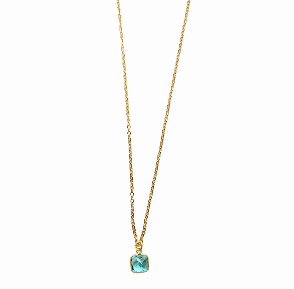 Square Gemstone Necklace - MINU Jewels