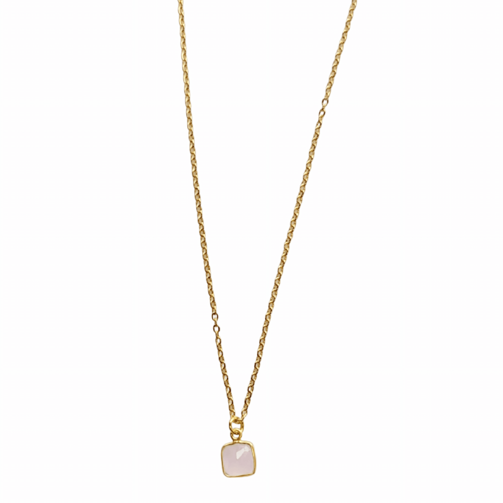 Square Gemstone Necklace - MINU Jewels