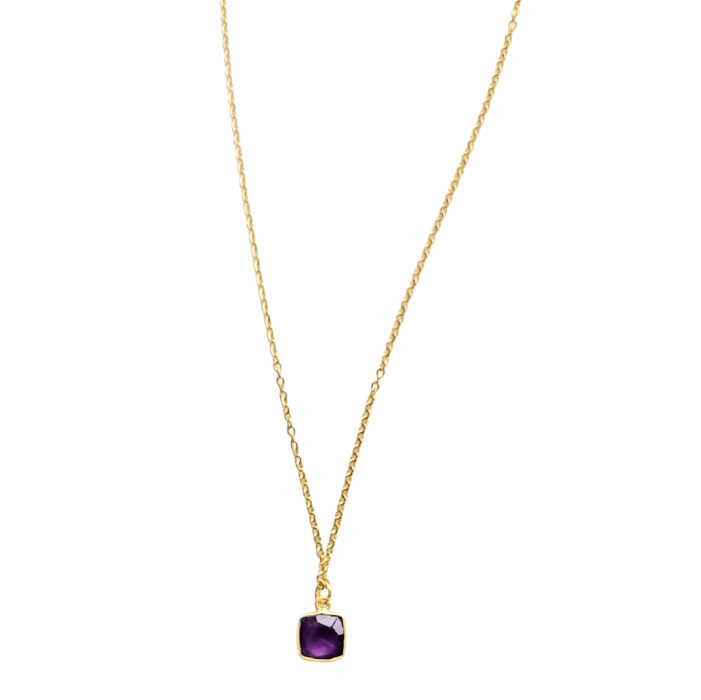 Square Gemstone Necklace - MINU Jewels