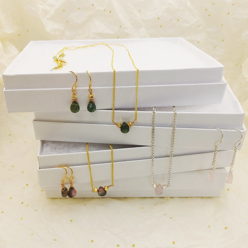 Tourmaline Gumdrop Solitaire Gift Set - MINU Jewels