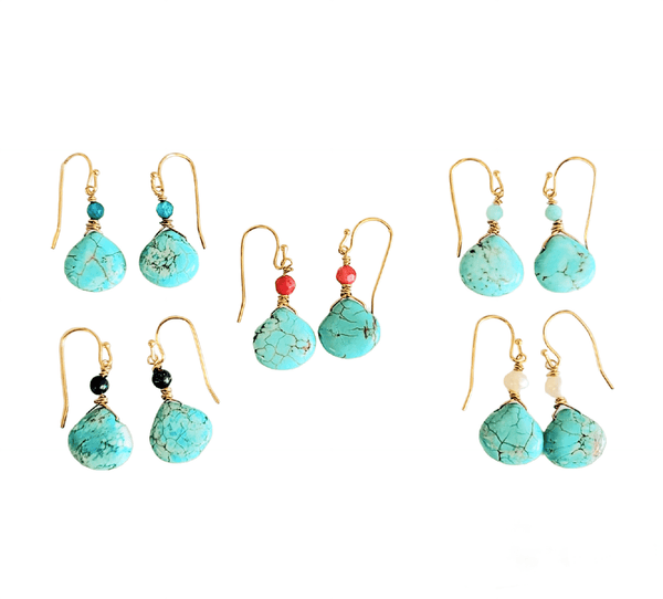 Turquoise Drops Earrings - MINU Jewels