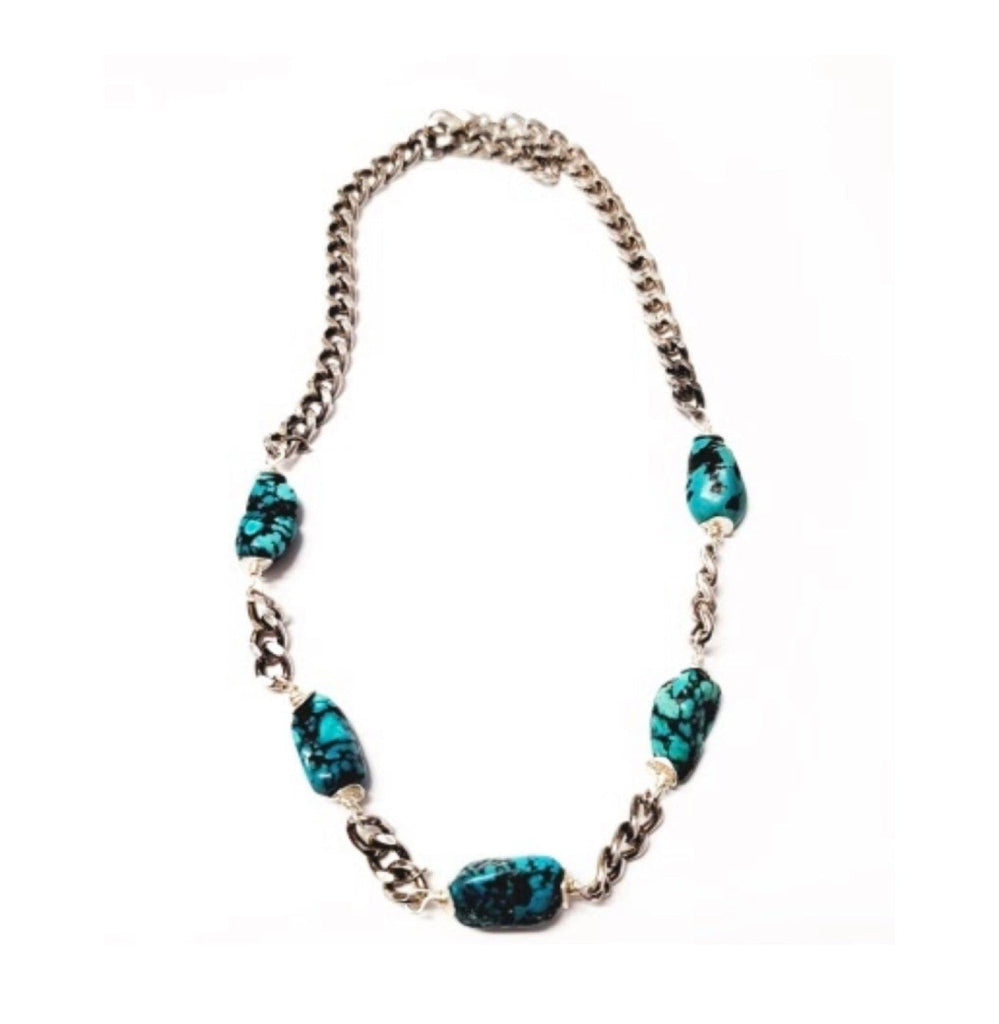 Turquoise Silver Necklace - MINU Jewels