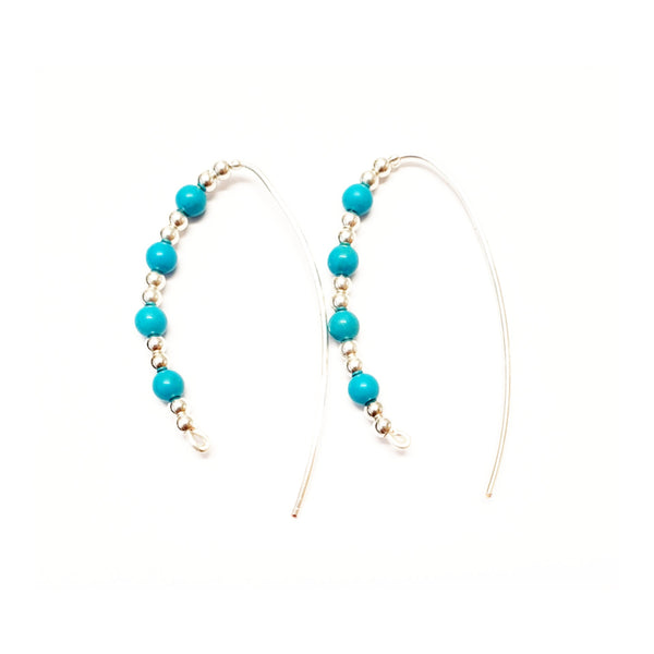 Turquoise Slider Hoops - Style Options - MINU Jewels