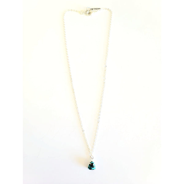 Turquoise Stud Necklace Silver